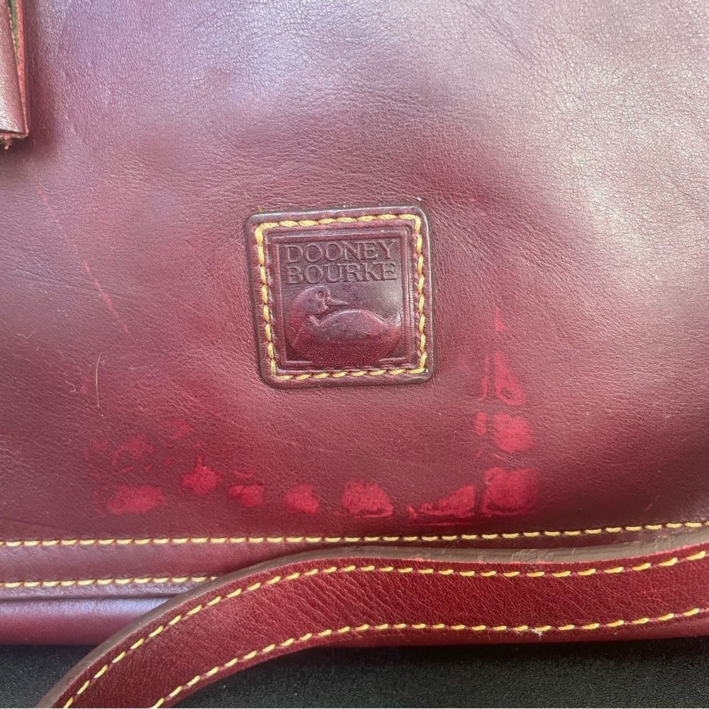 Dooney & Bourke Crimson Red Crossbody Huntington Letter Carrier Bag - Picture 4 of 13